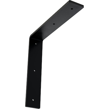 Ekena Millwork Hamilton Steel Bracket, Powder Coated Black 2"W x 10"D x 10"H BKTM02X10X10HAPBL